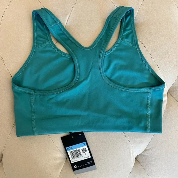 NWT Nike Dri-FIT Swoosh Bra Women's Medium Support Teal Sports Bra Size Medium - Picture 5 of 5